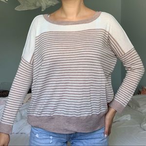 Brown/Cream Striped Thin Sweater